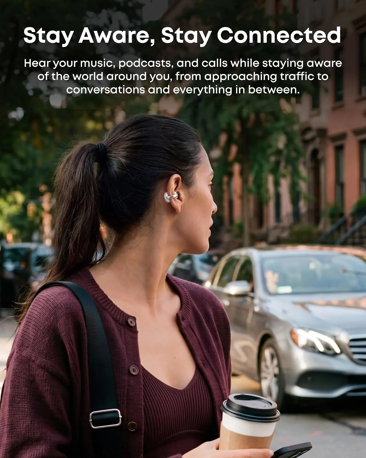 Anker Soundcore AeroClip 2 Draadloze Open-Ear Oordopjes met Clip-on Design Wit afbeelding 9