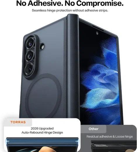TORRAS Guardian Magnetic Samsung Galaxy Z Fold 8 Ultra Hoesje MagSafe Zwart afbeelding 5