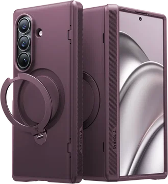 TORRAS Ostand Spin Samsung Galaxy Z Fold 8 Ultra Hoesje 360° MagSafe Stand Paars