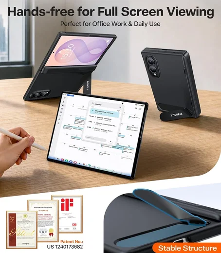 TORRAS Ostand L1 Guardian Magnetic Hoesje Samsung Galaxy Z Fold 8 Zwart afbeelding 2