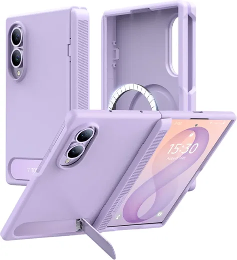 TORRAS Ostand L1 Guardian Magnetic Hoesje Samsung Galaxy Z Fold 8 Paars afbeelding 1