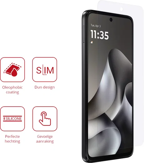 Rosso Motorola G47 Screen Protector Case Friendly Folie Duo Pack afbeelding 2