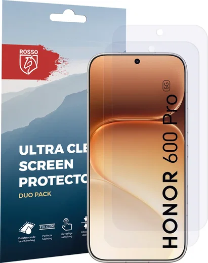 Rosso Honor 600 Pro  Screen Protector Case Friendly Folie Duo Pack afbeelding 6