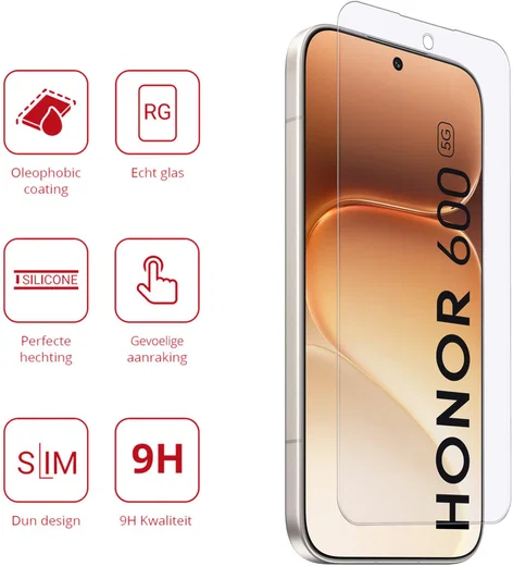 Rosso Honor 600 9H Tempered Glass Screen Protector afbeelding 2