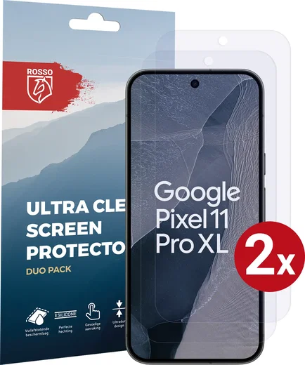 Rosso Google Pixel 11 Pro XL Screen Protector Case Friendly Folie Duo Pack afbeelding 1