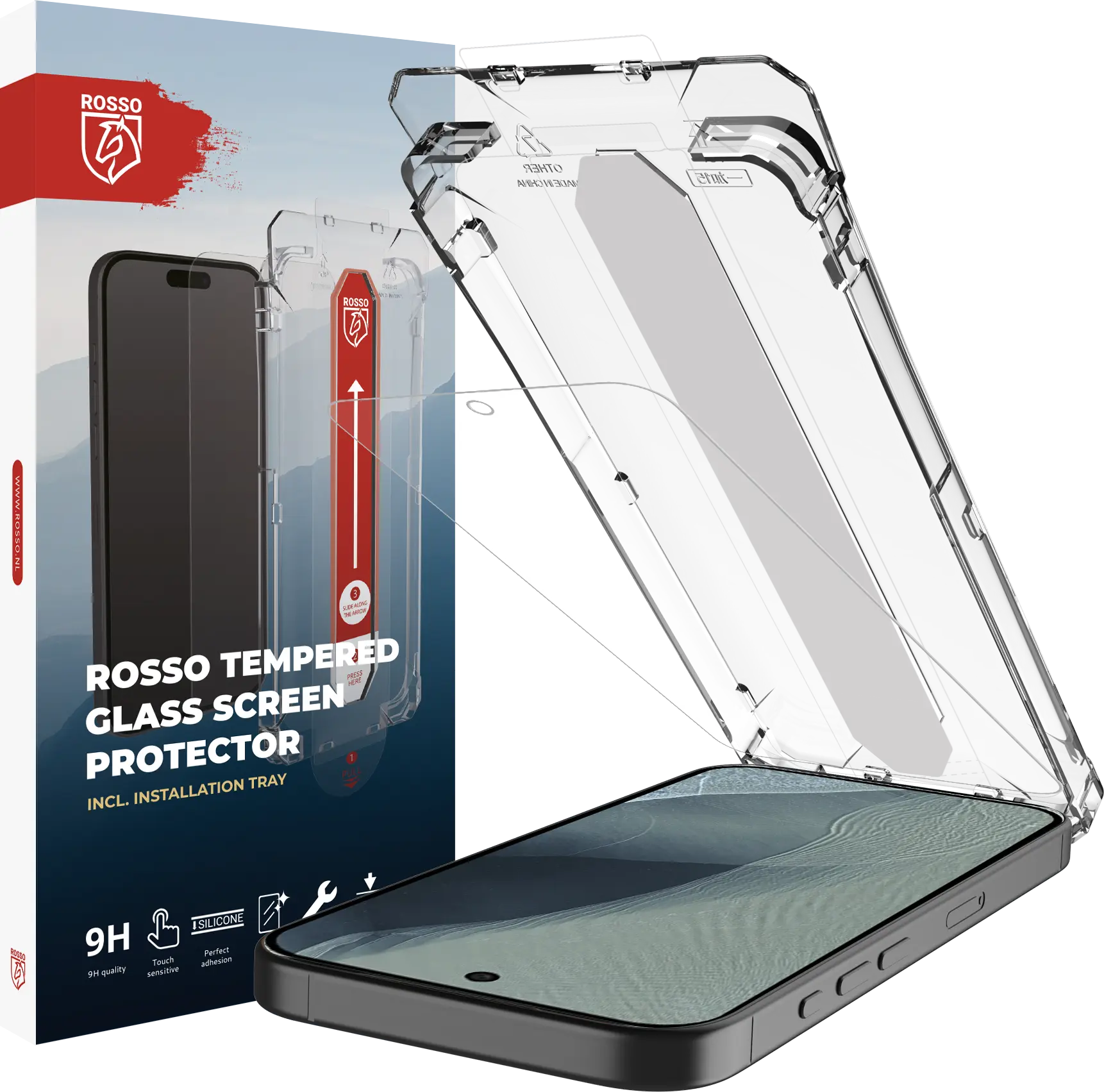 Rosso Google Pixel 11 Pro XL Tempered Glass met Installatietray Dust Removal afbeelding 2