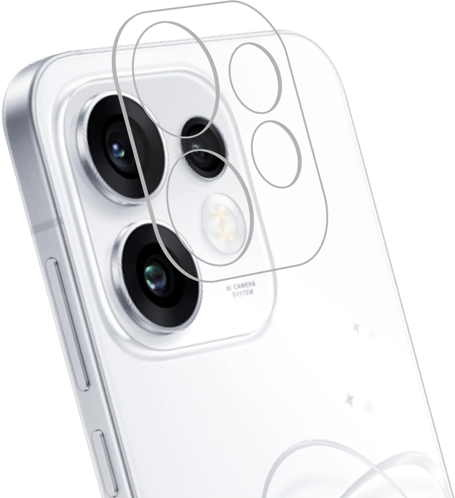 Rosso Oppo Reno 16 Camera Lens Protector Transparant afbeelding 1