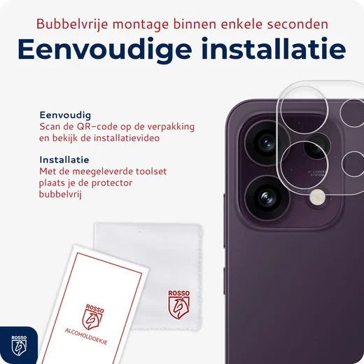 Rosso Oppo Reno 16F Camera Lens Protector Transparant afbeelding 6