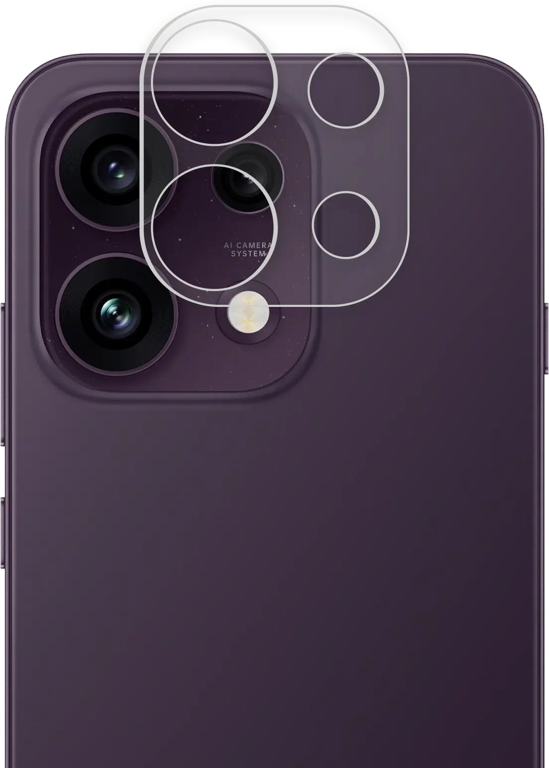 Rosso Oppo Reno 16F Camera Lens Protector Transparant afbeelding 2