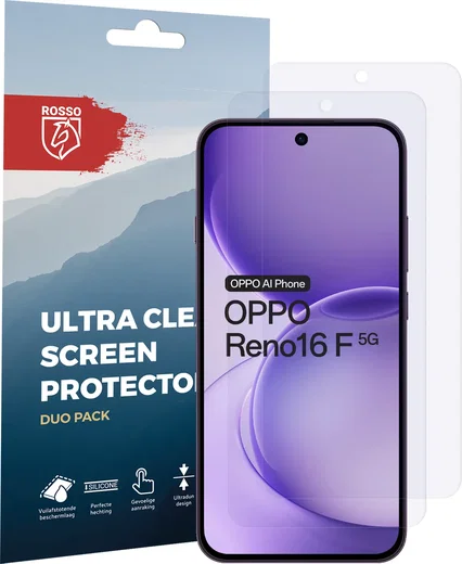 Rosso Oppo Reno 16 F Screen Protector Case Friendly Folie Duo Pack afbeelding 8