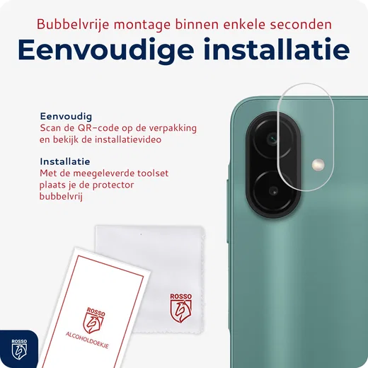 Rosso Samsung Galaxy A08 Camera Lens Protector Transparant afbeelding 6