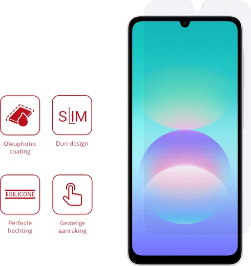 Rosso Samsung Galaxy A08 Screen Protector Case Friendly Folie Duo Pack afbeelding 2
