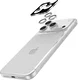 AVY Apple iPhone 18 Pro / 18 Pro Max Camera Lens Protector Rings Glitter Zilver afbeelding 5