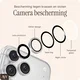 AVY Apple iPhone 18 Pro / 18 Pro Max Camera Lens Protector Rings Glitter Zilver afbeelding 2