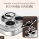 AVY Apple iPhone 18 Pro / 18 Pro Max Camera Lens Protector Rings Glitter Zilver afbeelding 6