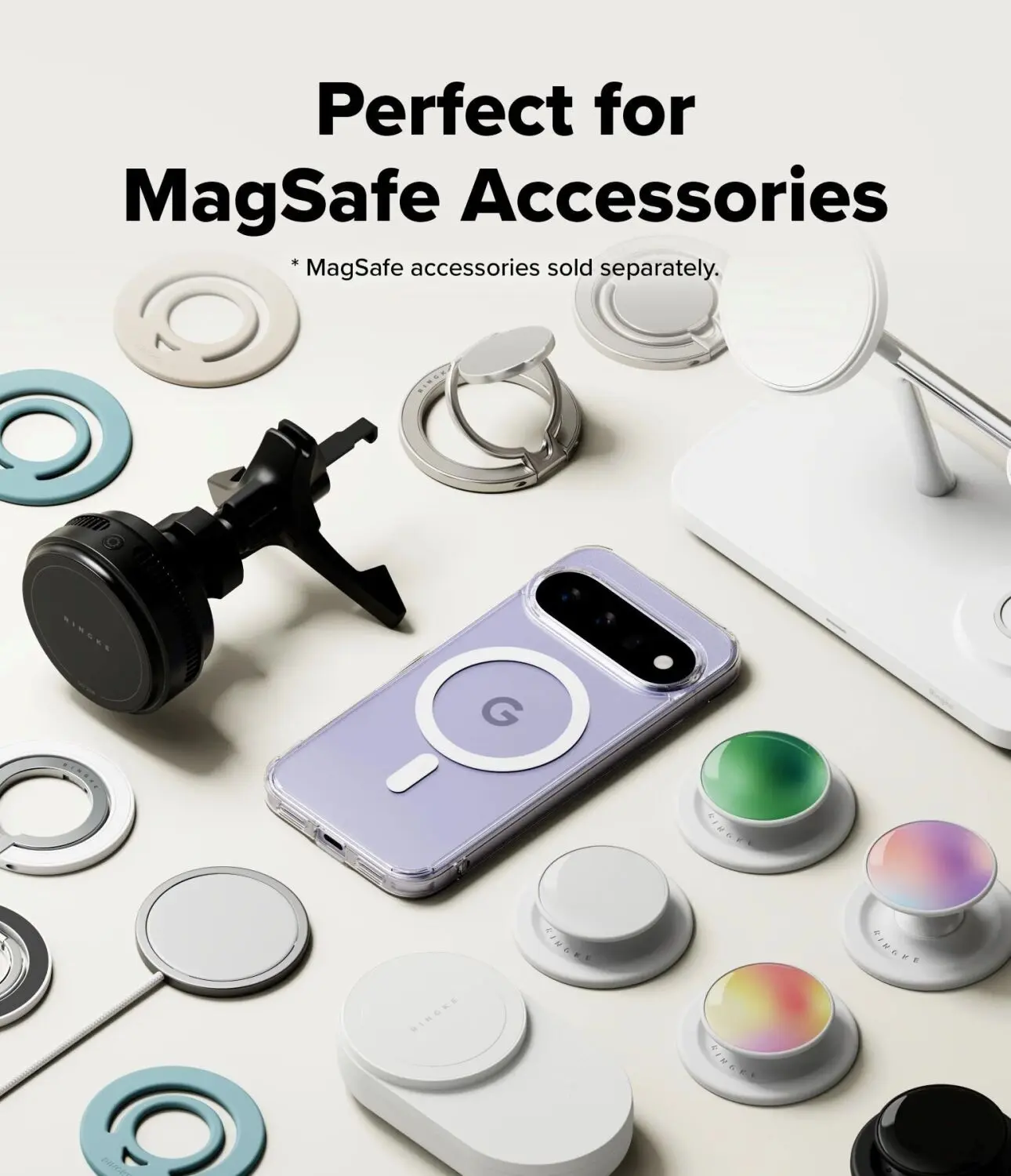 Ringke Fusion Magnetic Google Pixel 11 Hoesje MagSafe Back Cover Transparant afbeelding 4