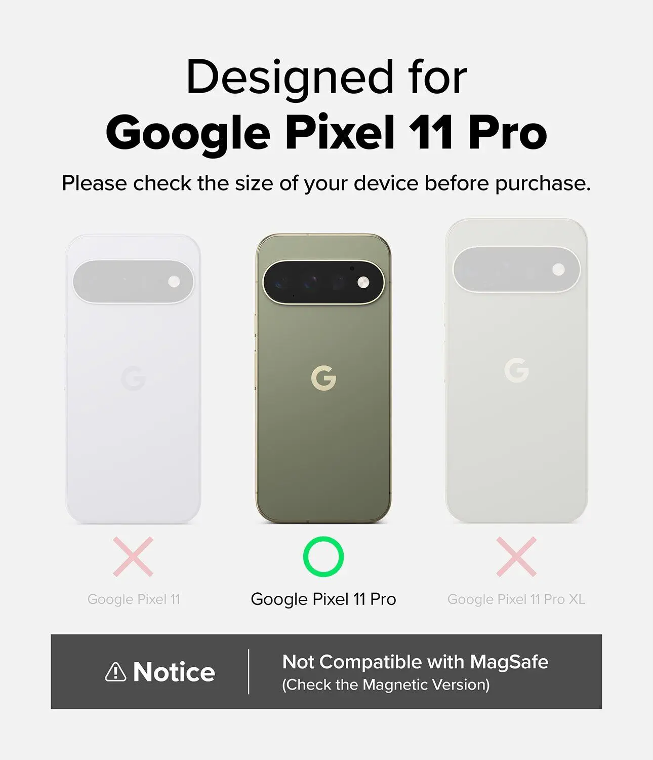 Ringke Fusion Google Pixel 11 Pro Hoesje Back Cover Matte Transparant afbeelding 3