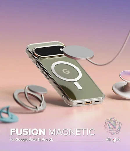 Ringke Fusion Magnetic Google Pixel 11 Pro XL Hoesje MagSafe Back Cover Clear afbeelding 2