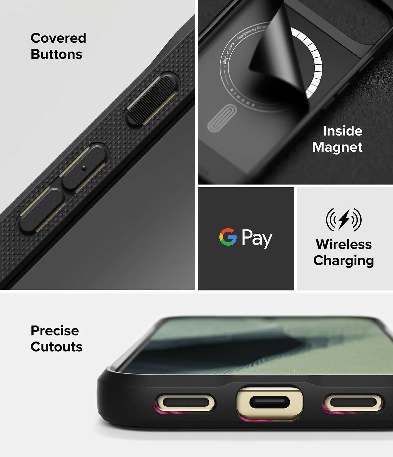 Ringke Onyx Magnetic Google Pixel 11 Pro XL Hoesje MagSafe Zwart afbeelding 14