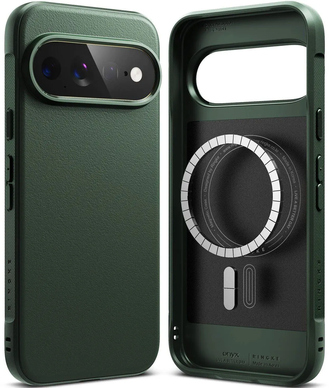 Ringke Onyx Magnetic Google Pixel 11 Pro XL Hoesje MagSafe Groen afbeelding 1