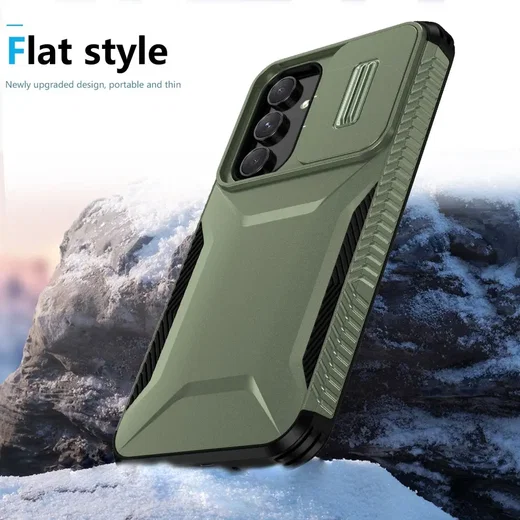 Samsung Galaxy A54 Hoesje Camera Slider Back Cover Schokbestendig Groen afbeelding 4