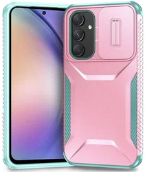 Samsung Galaxy A54 Hoesje Camera Slider Back Cover Schokbestendig Roze afbeelding