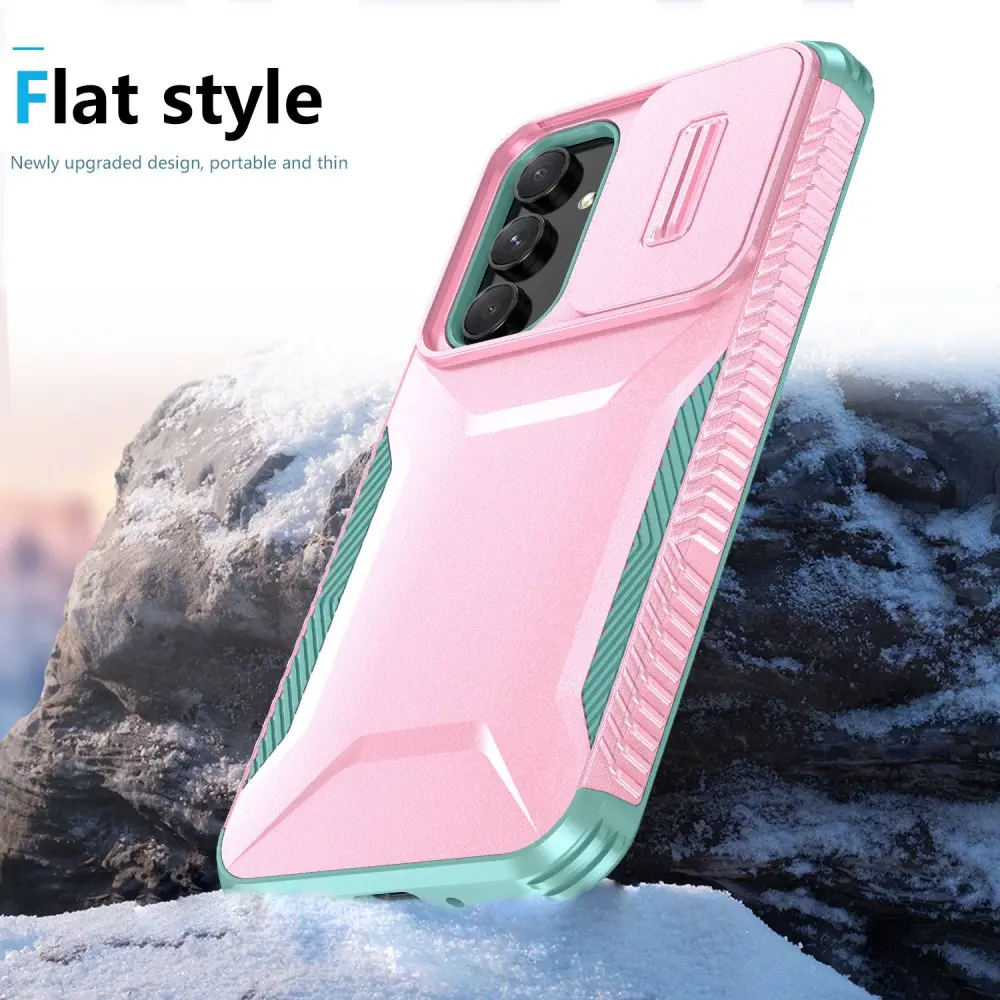Samsung Galaxy A54 Hoesje Camera Slider Back Cover Schokbestendig Roze afbeelding 4