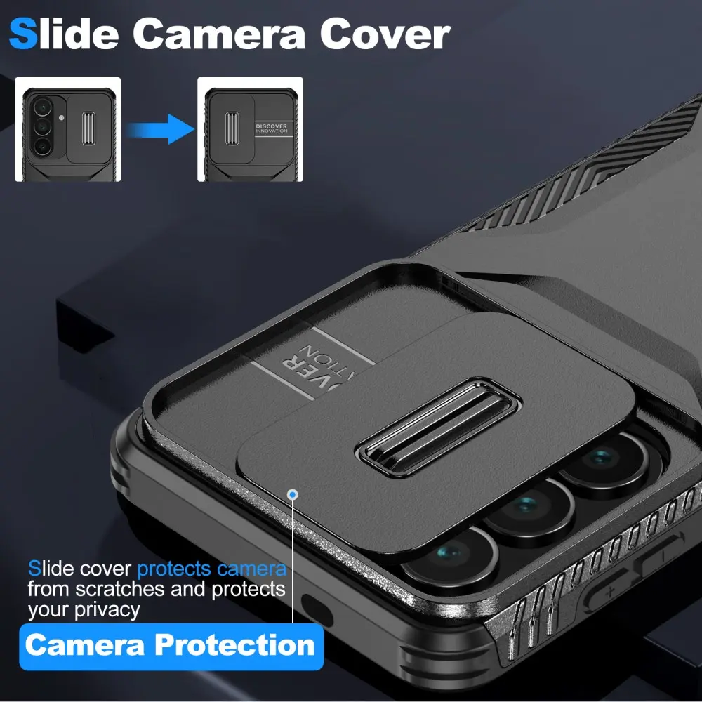 Samsung Galaxy S26 Hoesje Camera Slider Back Cover Schokbestendig Zwart afbeelding 5
