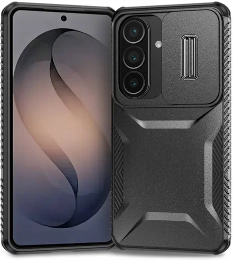 Samsung Galaxy S26 Hoesje Camera Slider Back Cover Schokbestendig Zwart afbeelding 1