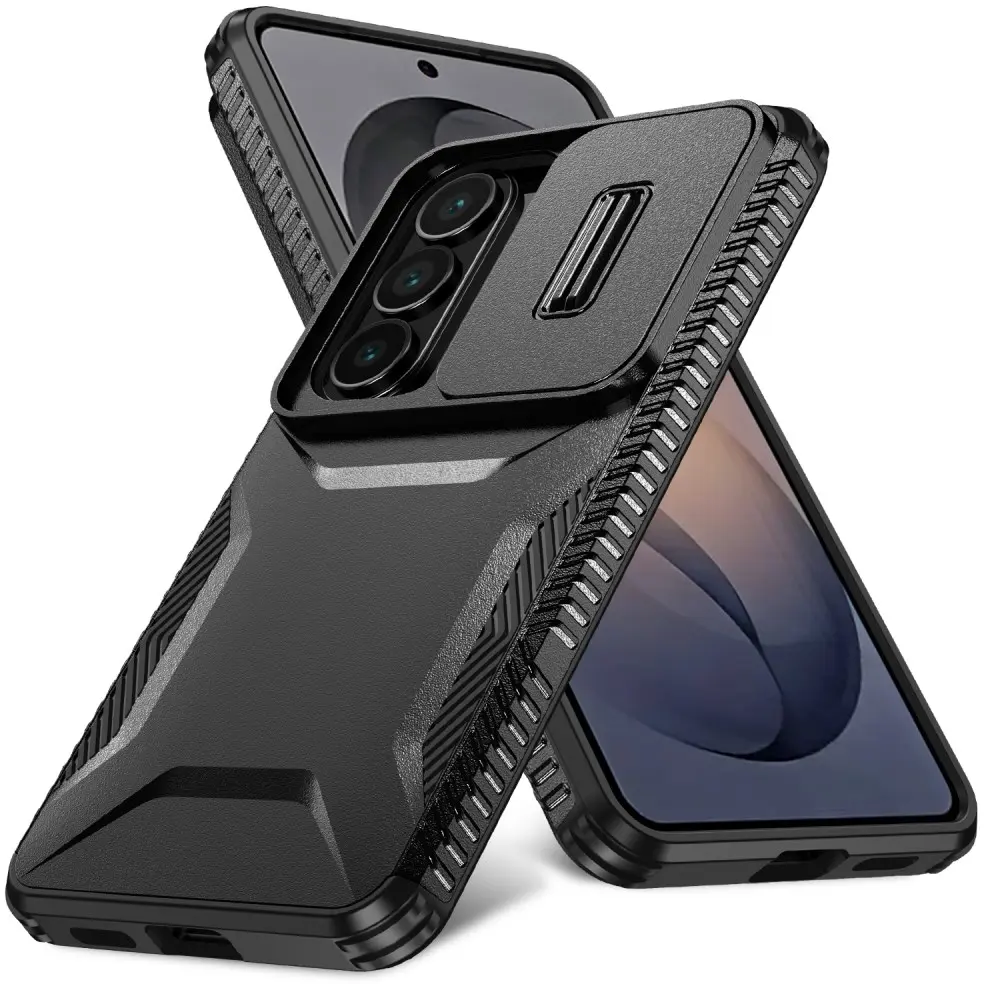 Samsung Galaxy S26 Hoesje Camera Slider Back Cover Schokbestendig Zwart afbeelding 2