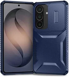 Samsung Galaxy S26 Hoesje Camera Slider Back Cover Schokbestendig Blauw afbeelding