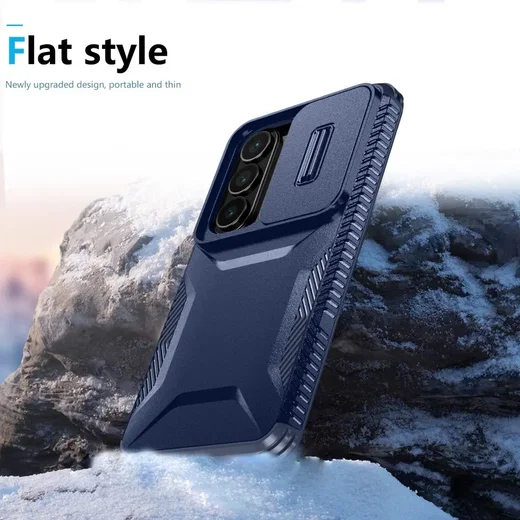 Samsung Galaxy S26 Hoesje Camera Slider Back Cover Schokbestendig Blauw afbeelding 8