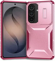 Samsung Galaxy S26 Hoesje Camera Slider Back Cover Schokbestendig Roze afbeelding