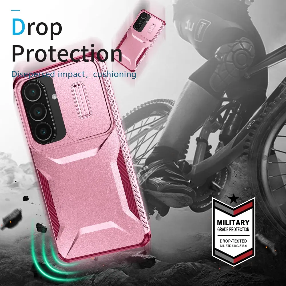 Samsung Galaxy S26 Hoesje Camera Slider Back Cover Schokbestendig Roze afbeelding 10