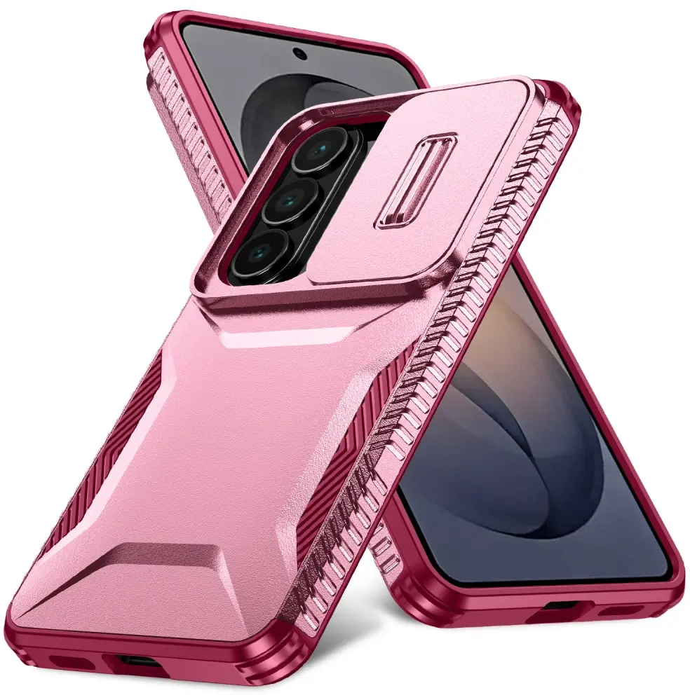 Samsung Galaxy S26 Hoesje Camera Slider Back Cover Schokbestendig Roze afbeelding 2