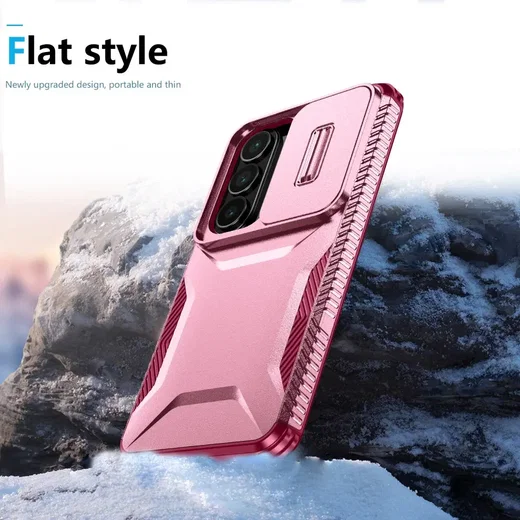 Samsung Galaxy S26 Hoesje Camera Slider Back Cover Schokbestendig Roze afbeelding 8