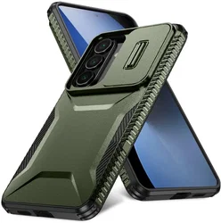Samsung Galaxy S26 Plus Hoesje Camera Slider Back Cover Schokbestendig Groen afbeelding