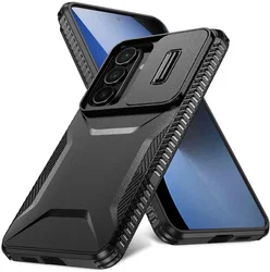 Samsung Galaxy S26 Plus Hoesje Camera Slider Back Cover Schokbestendig Zwart afbeelding