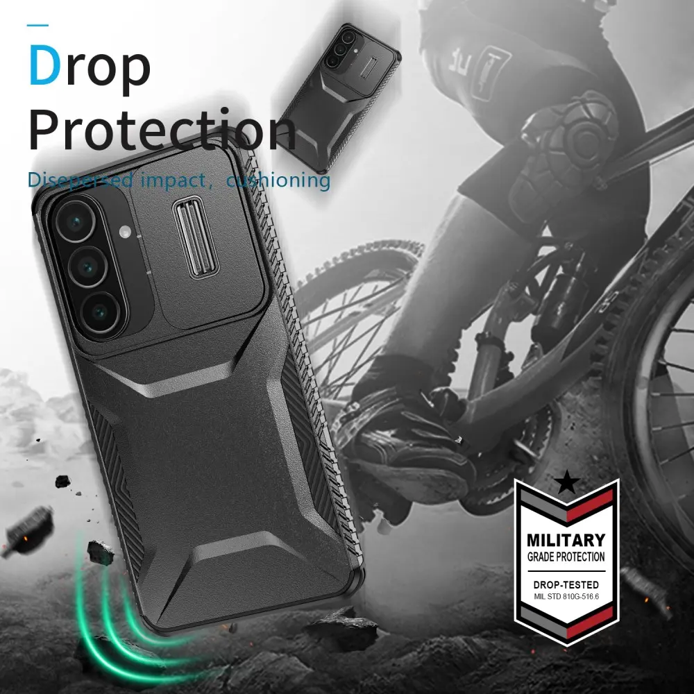 Samsung Galaxy S26 Plus Hoesje Camera Slider Back Cover Schokbestendig Zwart afbeelding 10