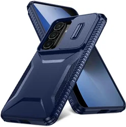 Samsung Galaxy S26 Plus Hoesje Camera Slider Back Cover Schokbestendig Blauw afbeelding