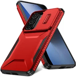 Samsung Galaxy S26 Plus Hoesje Camera Slider Back Cover Schokbestendig Rood afbeelding