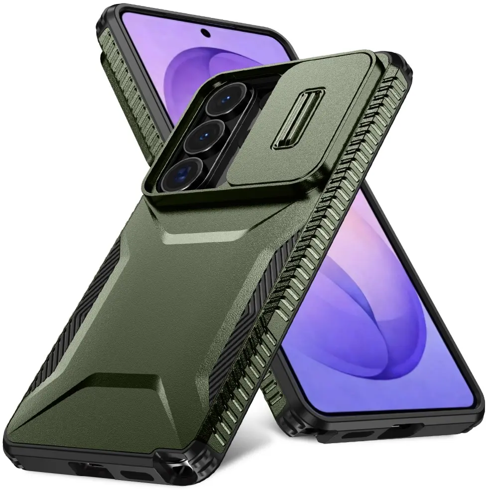 Samsung Galaxy S26 Ultra Hoesje Camera Slider Back Cover Schokbestendig Groen afbeelding 1