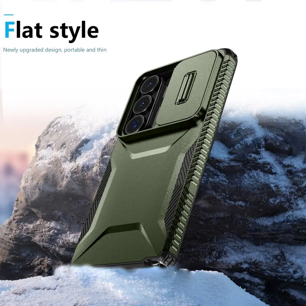 Samsung Galaxy S26 Ultra Hoesje Camera Slider Back Cover Schokbestendig Groen afbeelding 8