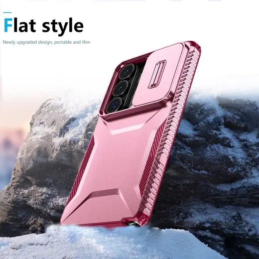 Samsung Galaxy S26 Ultra Hoesje Camera Slider Back Cover Schokbestendig Roze afbeelding 8