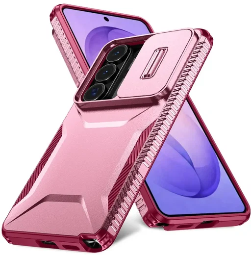 Samsung Galaxy S26 Ultra Hoesje Camera Slider Back Cover Schokbestendig Roze afbeelding 1