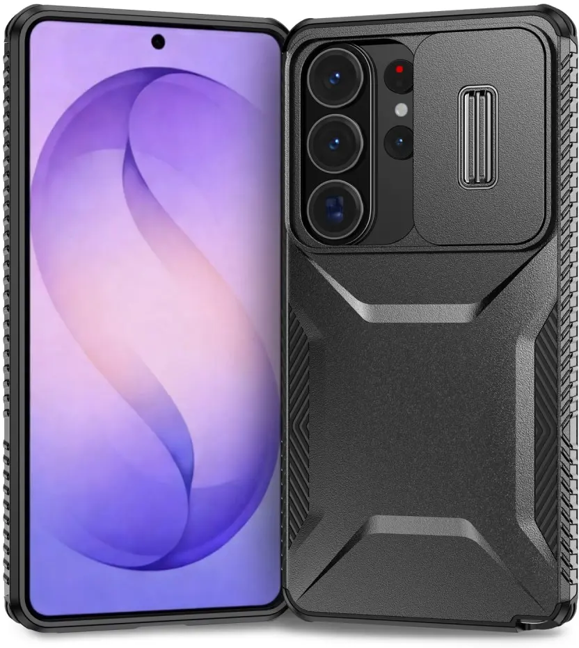 Samsung Galaxy S26 Ultra Hoesje Camera Slider Back Cover Schokbestendig Zwart afbeelding 2