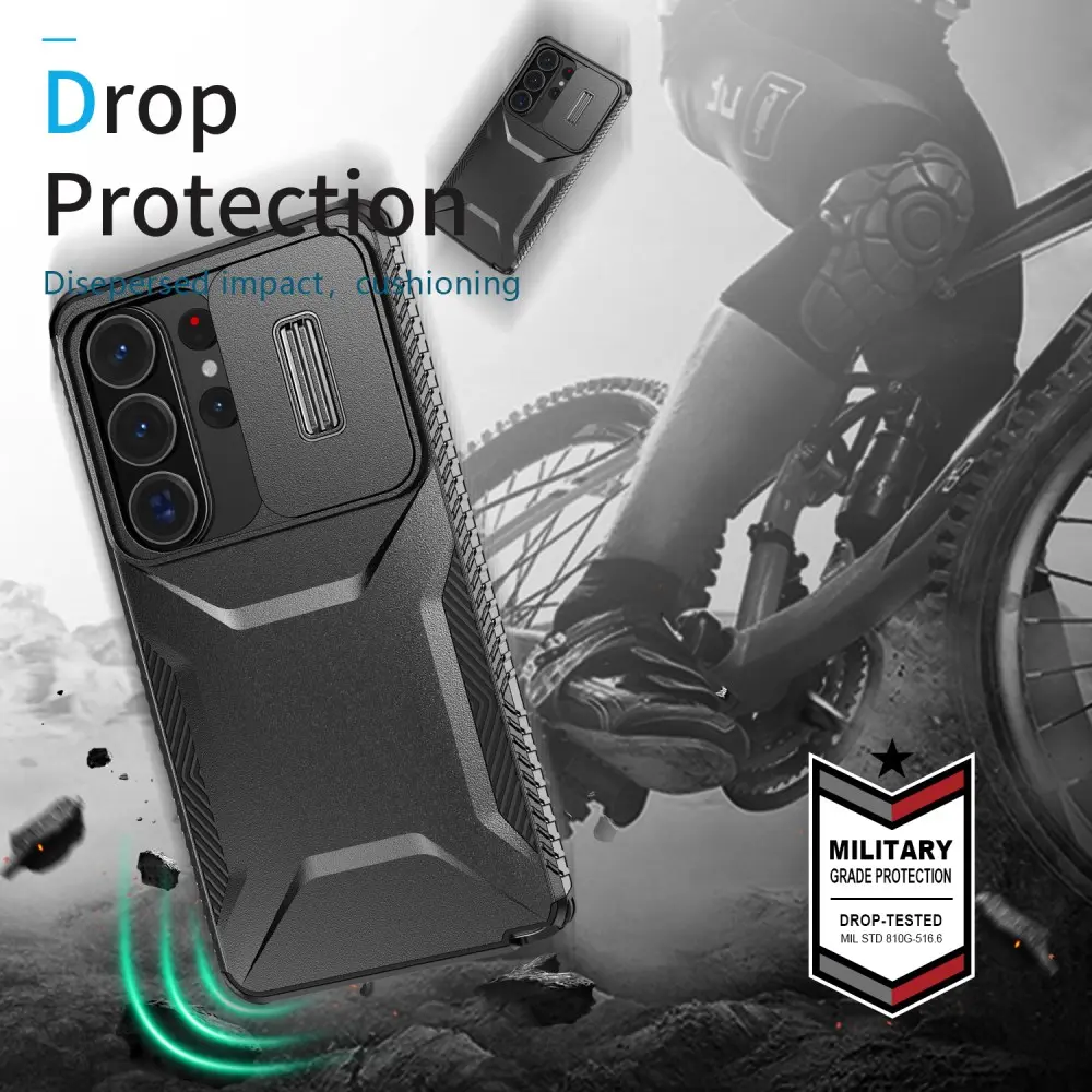 Samsung Galaxy S26 Ultra Hoesje Camera Slider Back Cover Schokbestendig Zwart afbeelding 10