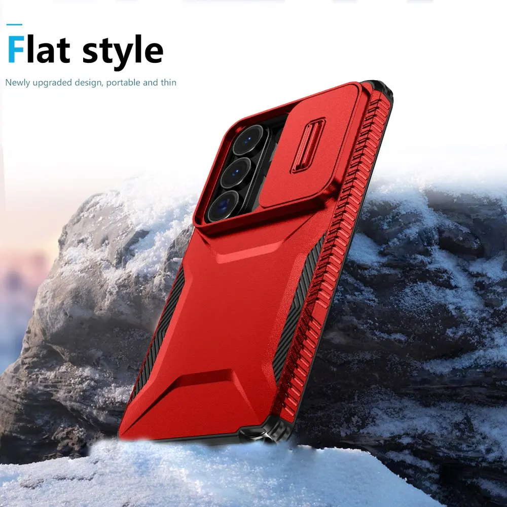 Samsung Galaxy S26 Ultra Hoesje Camera Slider Back Cover Schokbestendig Rood afbeelding 8
