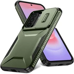Samsung Galaxy A27 Hoesje Camera Slider Back Cover Schokbestendig Groen afbeelding
