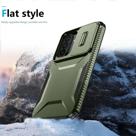 Samsung Galaxy A27 Hoesje Camera Slider Back Cover Schokbestendig Groen afbeelding 8